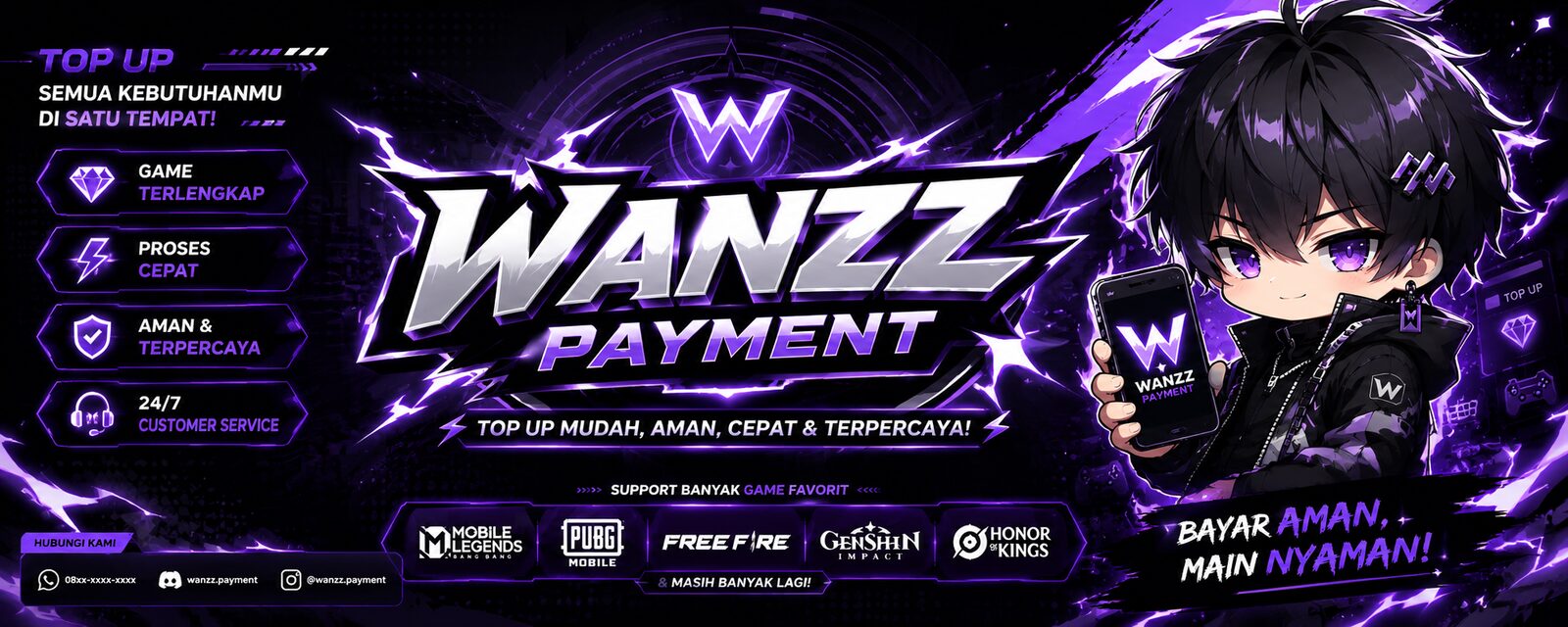 Wanzz Payment — Top up mudah, aman, cepat & terpercaya